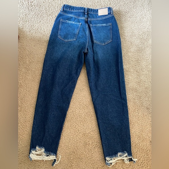 Zara High Rise Distressed Mom Jeans - Picture 5 of 5